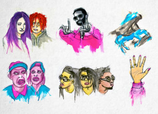 Have I finally got a consistent art theme? LOLO BX Booties - remix artwork hand drawn and painted