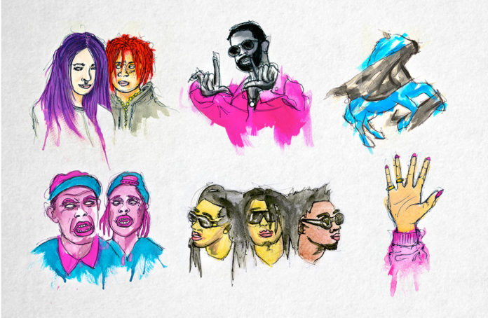LOLO BX Booties - remix artwork hand drawn and painted